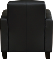 Leren fauteuil Joy - Toledo Leer Nero - Hout zwart-3