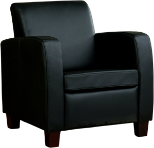 Leren fauteuil joy 347 zwart, zwart leer, zwarte stoel