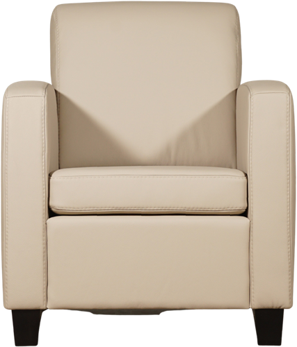 Leren fauteuil Joy - Toledo Leer Mastic - Hout zwart-2