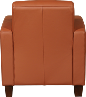 Leren fauteuil Joy - Toledo Leer Natur - Hout zwart-3
