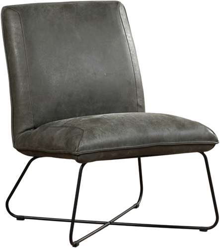 Leren fauteuil Less - Kenia Leer Antracite