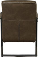 Leren fauteuil Lodge met sledepoot - Granada leer Ash-3
