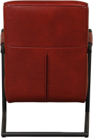 Leren fauteuil Lodge met sledepoot - Granada leer Rouge-3