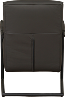 Donkergrijze leren industriële stalen fauteuil Lodge - Toledo Leer Antracite (donkergrijs leer)-3