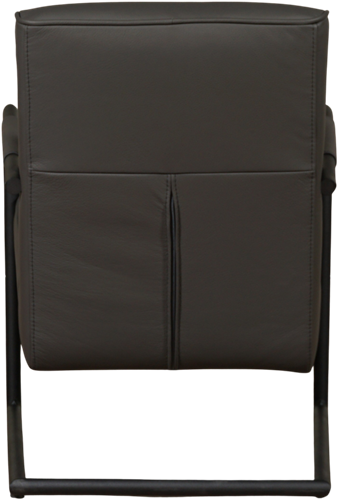 Leren fauteuil Lodge met sledepoot - Toledo Leer Antracite-3