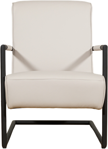 Leren fauteuil Lodge met sledepoot - Toledo leer Misty-2