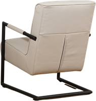 Leren fauteuil Lodge met sledepoot - Toledo leer Misty-3
