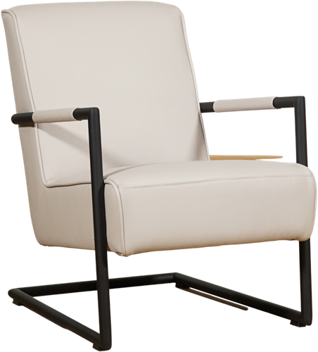 Leren fauteuil Lodge met sledepoot - Toledo leer Misty