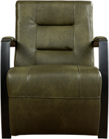 Leren industriële fauteuil Magnificent - Granada leer Moss - Frame zwart-2