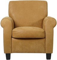 Leren fauteuil Perfection - Kenia Leer Walnut - Hout zwart-2