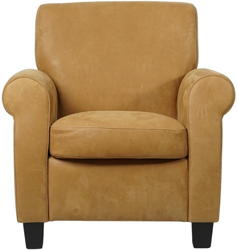 Leren fauteuil Perfection - Kenia Leer Walnut - Hout zwart-2