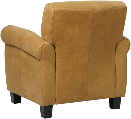 Leren fauteuil Perfection - Kenia Leer Walnut - Hout zwart-3