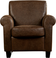 Leren fauteuil Perfection - Vintage Leer Brown - Hout bruin-2