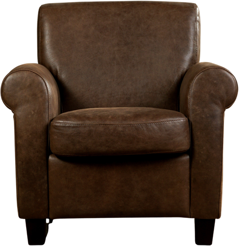 Leren fauteuil Perfection - Vintage Leer Brown - Hout bruin-2