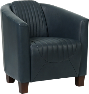 Leren fauteuil press special 2.59 blauw, blauw leer, blauwe stoel