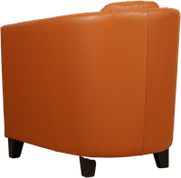 Leren kuipstoel Press Special - Massif Leer Amaretto - Hout zwart-3