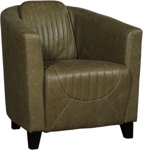 Leren stock fauteuil press special 228 groen, groen leer, groene stoel