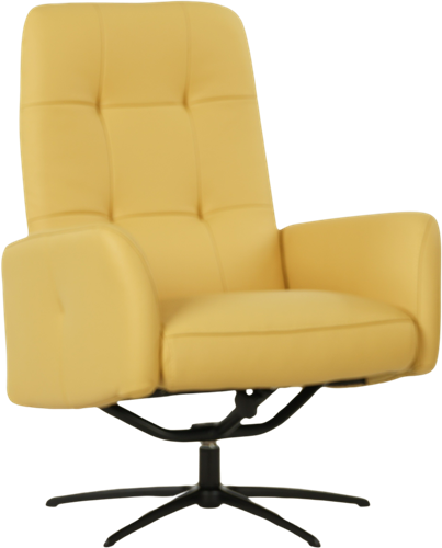 Leren draaifauteuil Pulse - met verstelbare rugleuning - Massif Rock (grijs/bruin)