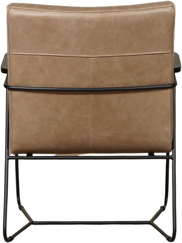 Taupe leren industriële fauteuil Right - Vintage Leer Taupe-3
