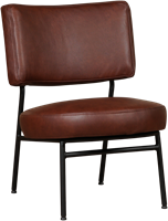 Leren ronde fauteuil Rondo