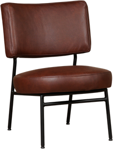 Leren ronde fauteuil Rondo