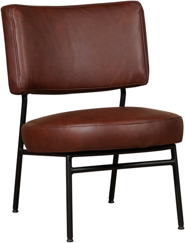 Leren ronde fauteuil Rondo - Granada leer Cognac
