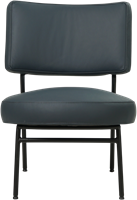 Leren ronde fauteuil Rondo - Toledo Leer Marine-2