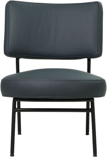 Leren ronde fauteuil Rondo - Toledo Leer Marine-2