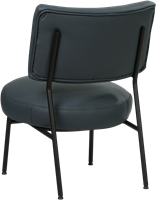 Leren ronde fauteuil Rondo - Toledo Leer Marine-3