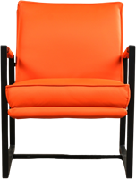 Leren design fauteuil Secret - Toledo Leer Orange-2
