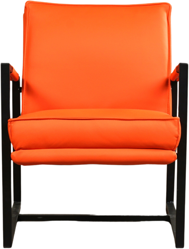 Leren design fauteuil Secret - Toledo Leer Orange-2