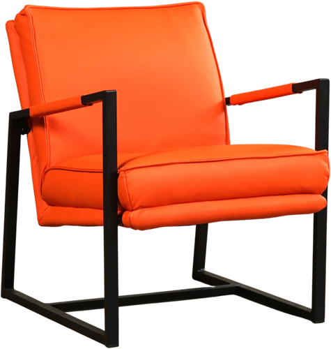 Leren design fauteuil Secret - Toledo Leer Orange