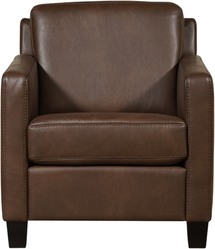 Leren fauteuil Smart - Granada leer Chocolate - Hout zwart-2