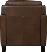 Leren fauteuil Smart - Granada leer Chocolate - Hout zwart-3