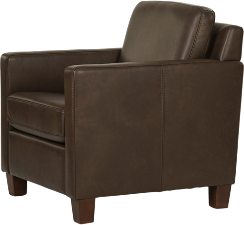 Leren fauteuil Smart - Granada leer Chocolate - Hout bruin-3