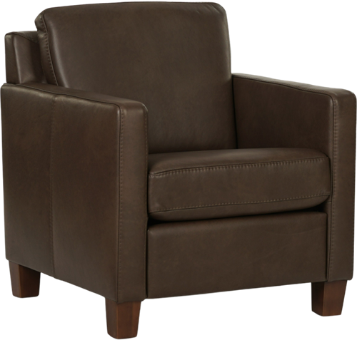 Leren fauteuil Smart - Granada leer Chocolate - Hout bruin