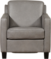 Leren fauteuil Smart - Granada leer Steel - Hout zwart-2