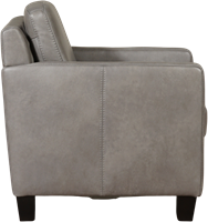 Leren fauteuil Smart - Granada leer Steel - Hout zwart-3