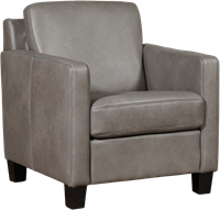 Leren fauteuil Smart - Granada leer Steel - Hout zwart