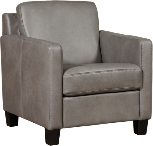 Leren fauteuil Smart - Granada leer Steel - Hout zwart