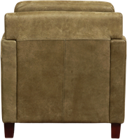 Leren fauteuil Smart - Kenia Leer Olive - Hout bruin-3