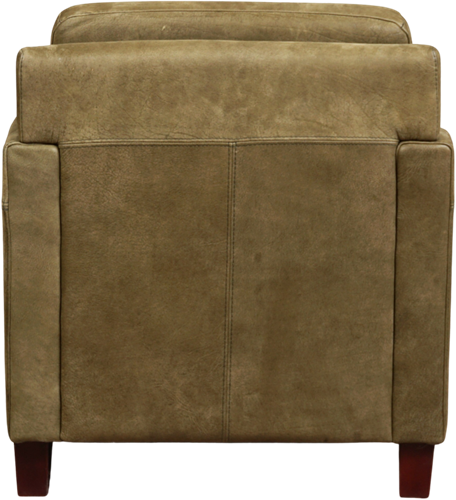 Leren fauteuil Smart - Kenia Leer Olive - Hout bruin-3