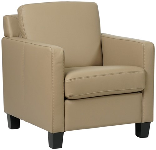 Leren fauteuil Smart - Massif Leer Safari - Hout zwart
