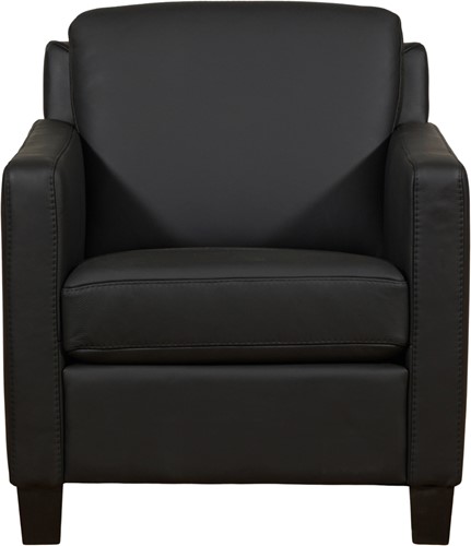 Leren fauteuil Smart - Toledo Leer Nero - Hout zwart-2