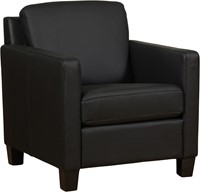 Leren fauteuil Smart - Toledo Leer Nero - Hout zwart