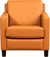 Leren fauteuil Smart - Toledo Leer Sabbia - Hout bruin-2