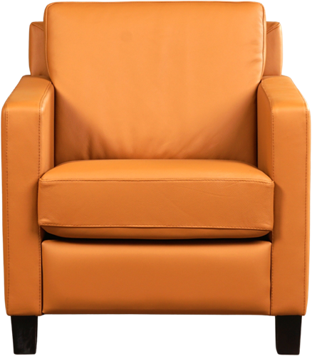 Leren fauteuil Smart - Toledo Leer Sabbia - Hout bruin-2