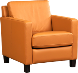 Leren fauteuil Smart - Toledo Leer Sabbia - Hout bruin
