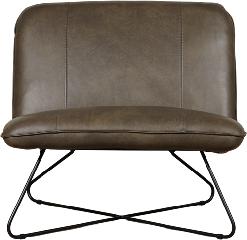 Leren brede design fauteuil Smile zonder armleuning - Granada leer Ash-2