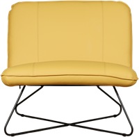 Leren brede design fauteuil Smile zonder armleuning - Toledo Leer Giallo-2